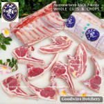 Lamb CHOP RACK (cut from lamb loin) Australia WAMMCO frozen THICK CUTS 1" (2.5cm) +/- 1.5kg 9-10pcs (price/kg)
